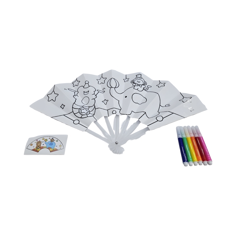Colouring Paper Fan