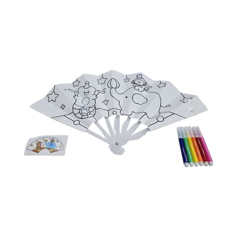 Colouring Paper Fan