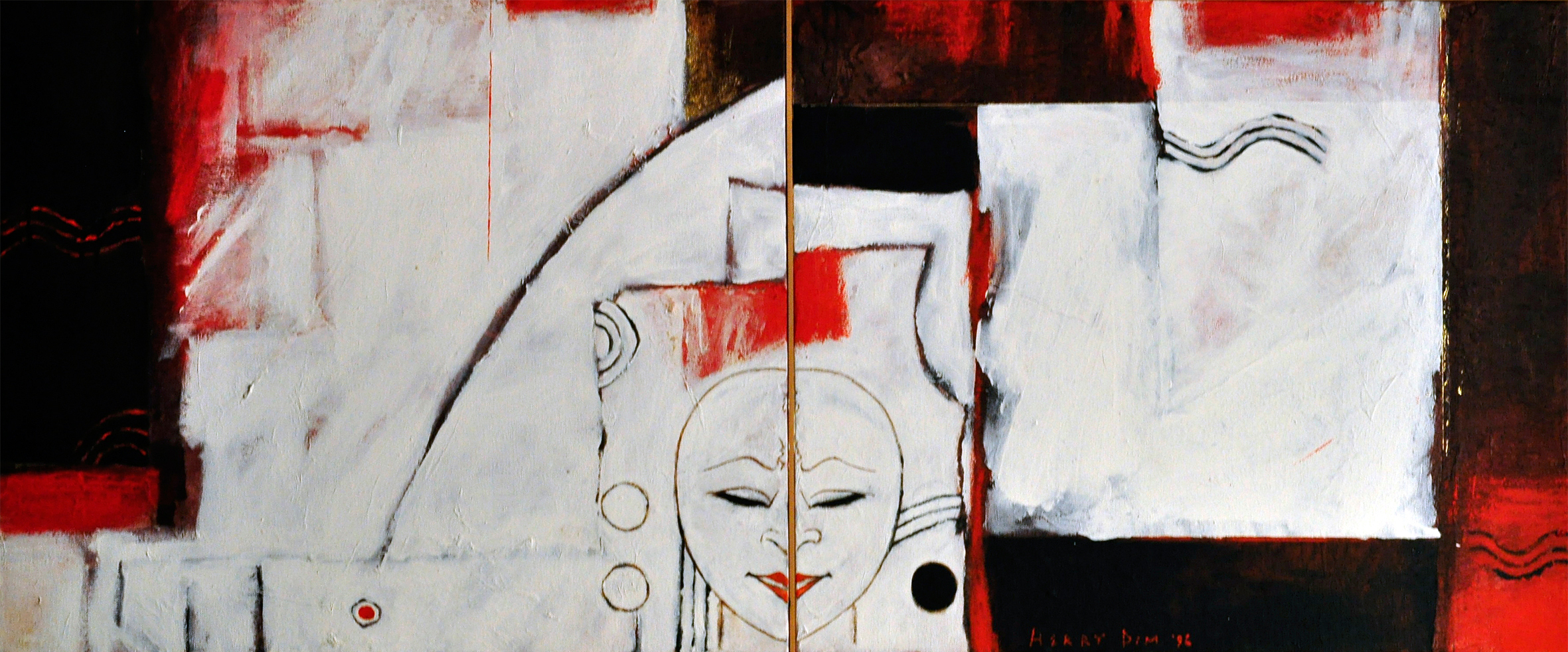 Fortune God II, 1997, Oil on Canvas, 50x130cm copy.jpg