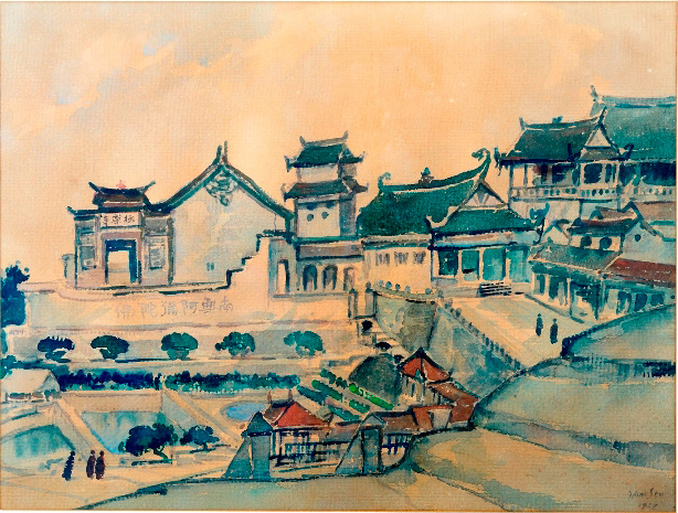 Kek Lok Si Temple, 1952, Watercolour on Paper, 65 x 50 cm copy.jpg