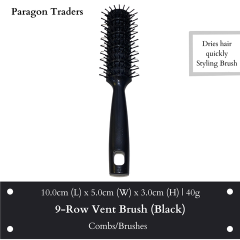9-Row Vent Brush (Black)