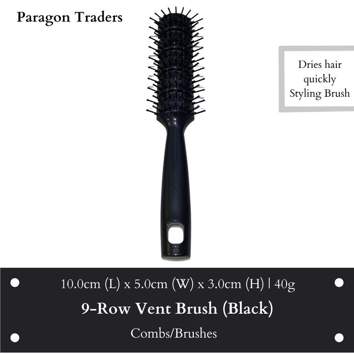 9-Row Vent Brush (Black)