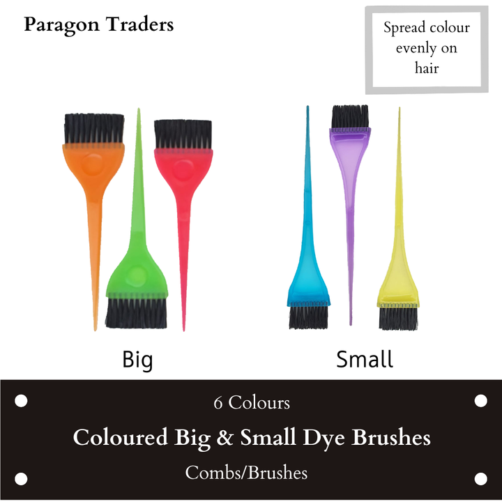 Coloured Big & Small Dye Brushes