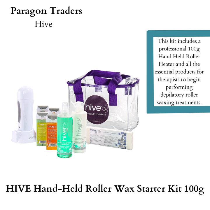 Hive Hand Held Roller Wax Starter Kit 100g 