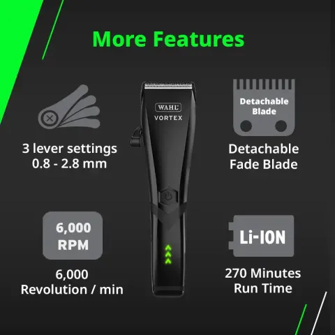 WAHL VORTEX バリカン Amazon | Wahl (ウォール）ボルテックス 【サロン品質・プロ