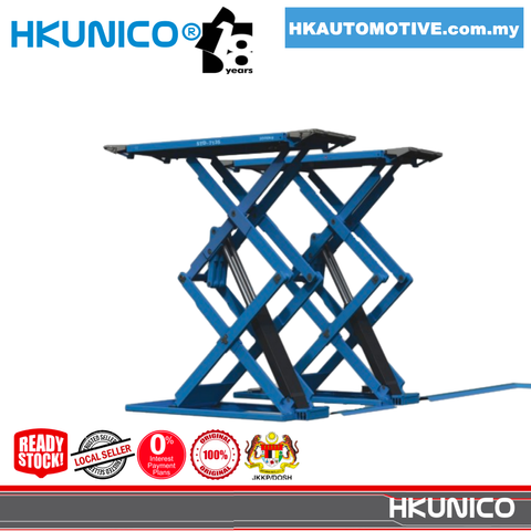 HKUNICO HXL6435Y 3.5-Ton surface mounted full-rise scissor lift for low profile sports cars