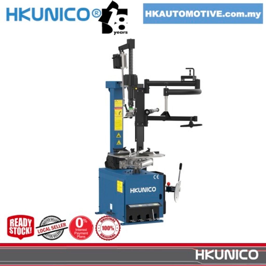 HKUNICO H522AALL 22 inch Super-Automatic Leverless Tyre Changer for cars and light duty vehicles