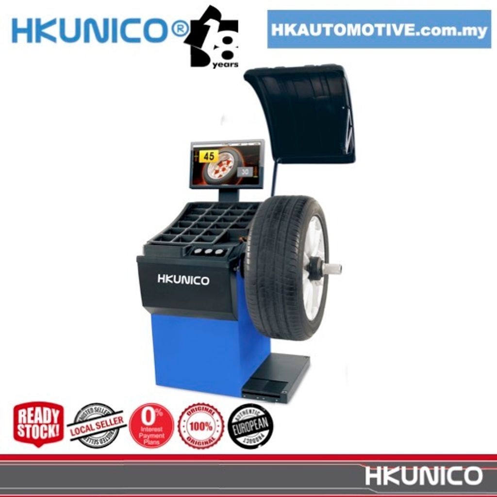 HKUNICO DCB-E32 LCD display electronic wheel balancer for automotive workshops