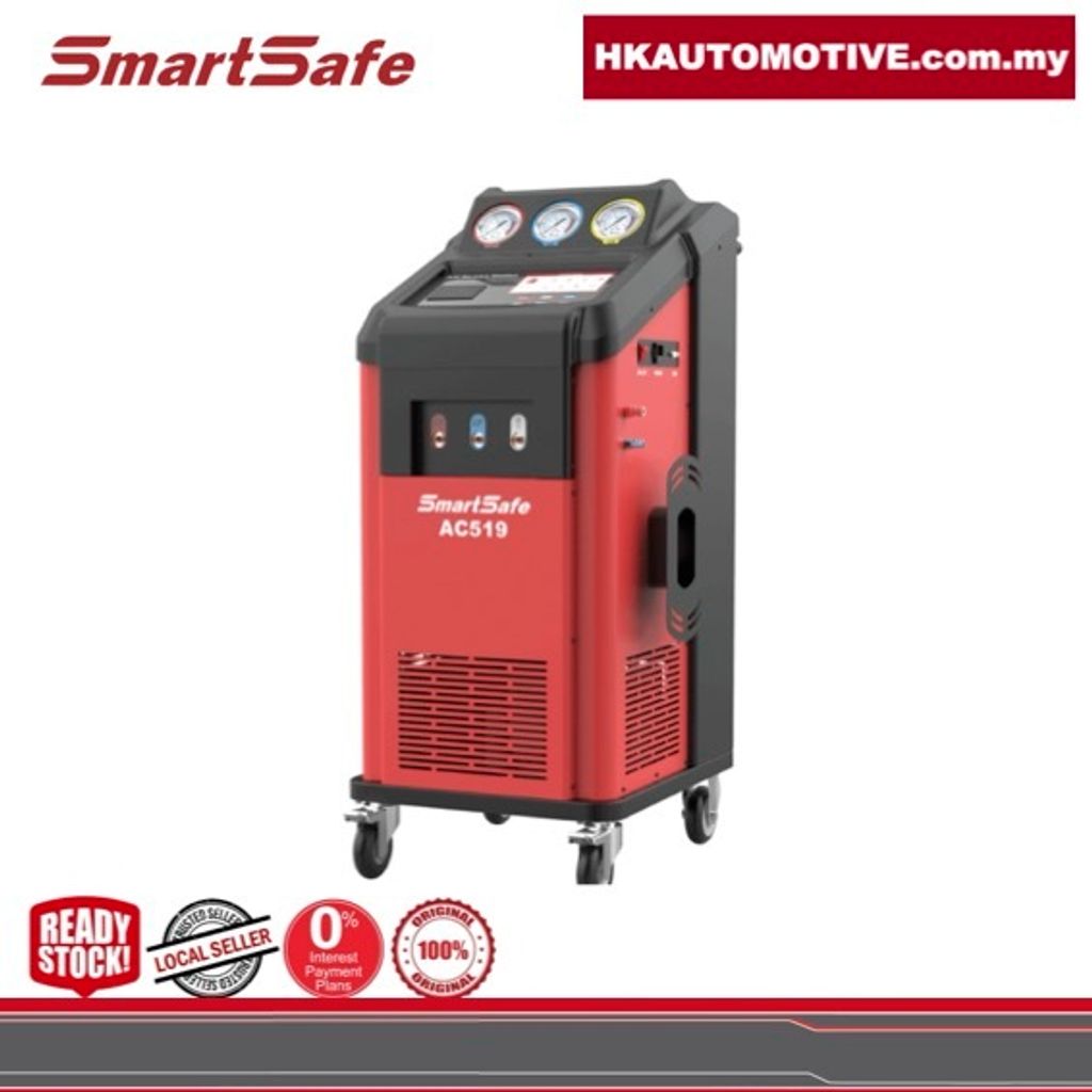 SmartSafe AC519 and Launch VALUE-500Plus Fully Automatic Automotive Air Condition Servicing Machine front view