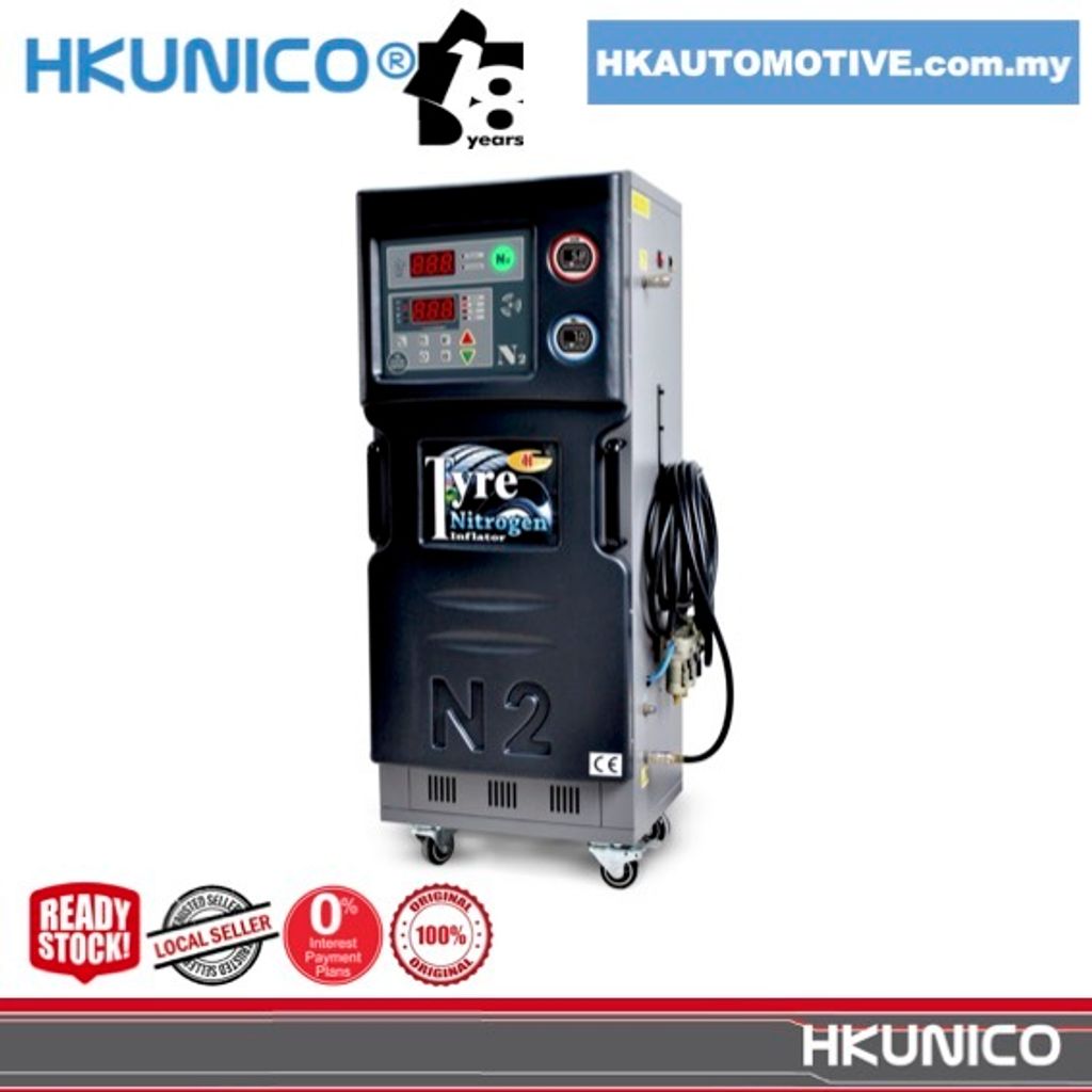 HKUNICO HWN 80 V2.0 nitrogen generator and built in digital tire inflator machine for workshop