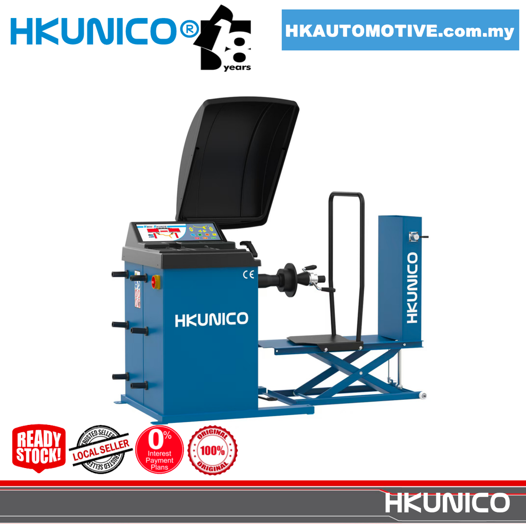 HKUNICO H990 Heavy Duty Truck Wheel Balancer for commercial workshops