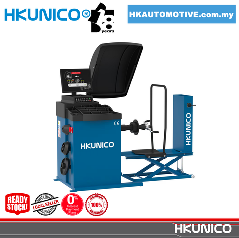 HKUNICO H995 LCD Truck Wheel Balancer with Pneumatic Lift for Heavy Duty Vehicles