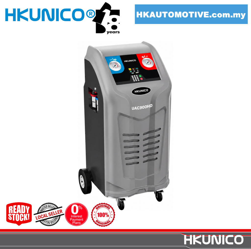 HKUNICO UAC900HD heavy-duty A/C refrigerant handling station for buses and trucks by HK Automotive Malaysia