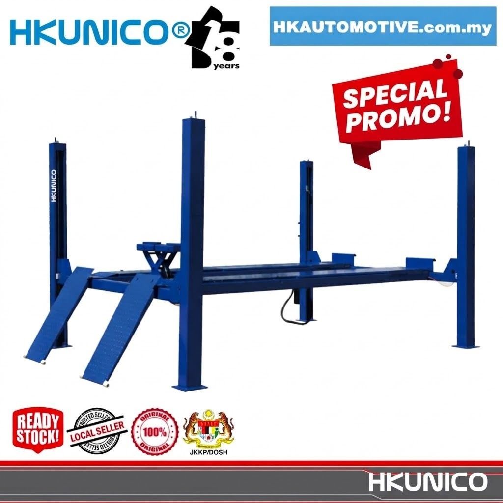HKUNICO HG-4Z-40B 4 Ton 4-Post Wheel Alignment Lift for workshop