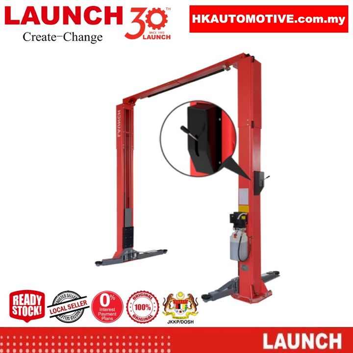 LAUNCH TLT240SC(S) 4-Ton Clear-Floor 2-Post Car Lift installed in a Malaysia workshop