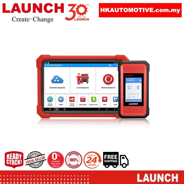 LAUNCH X431 PRO3 LINK HD Professional Heavy Duty Truck Diagnostic Scanner Main Unit and Accessories