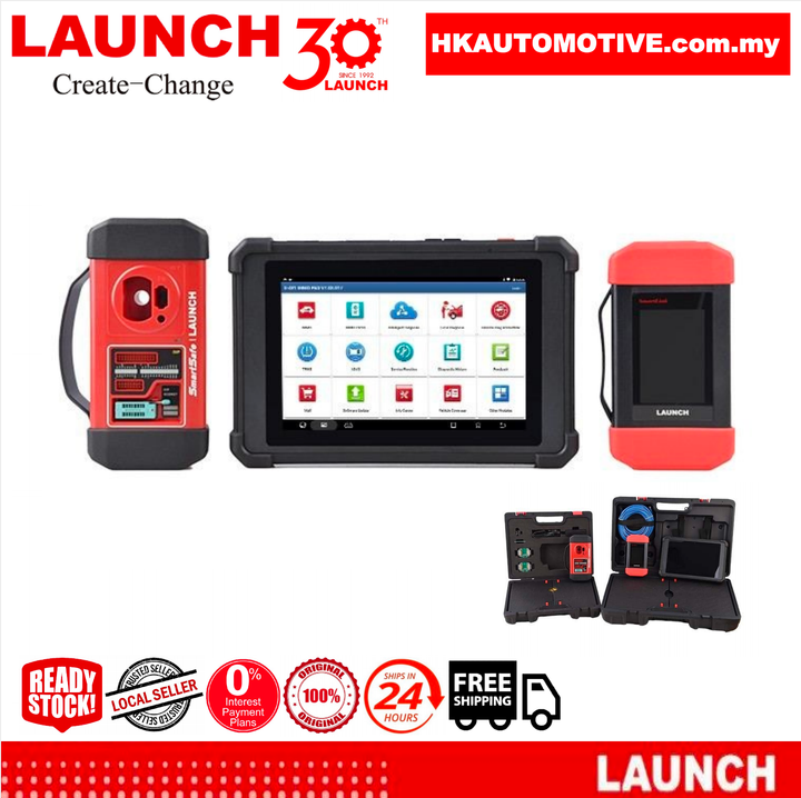 LAUNCH X431 IMMO PAD V2.0 Intelligent IMMO and Key Programming Tool main device and accessories