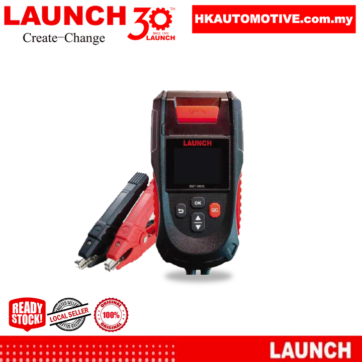 LAUNCH BST-860S Portable Battery System Tester with built-in thermal printer for automotive diagnostics