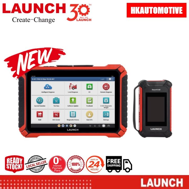 LAUNCH X431 PAD9 Link V3.0 professional automotive diagnostic scanner main unit and Smartlink connector - HK Automotive