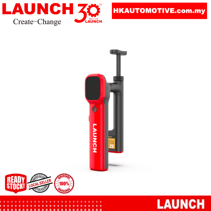 LAUNCH Tread Master hand-held digital tire tread depth and brake disc wear inspection tool.