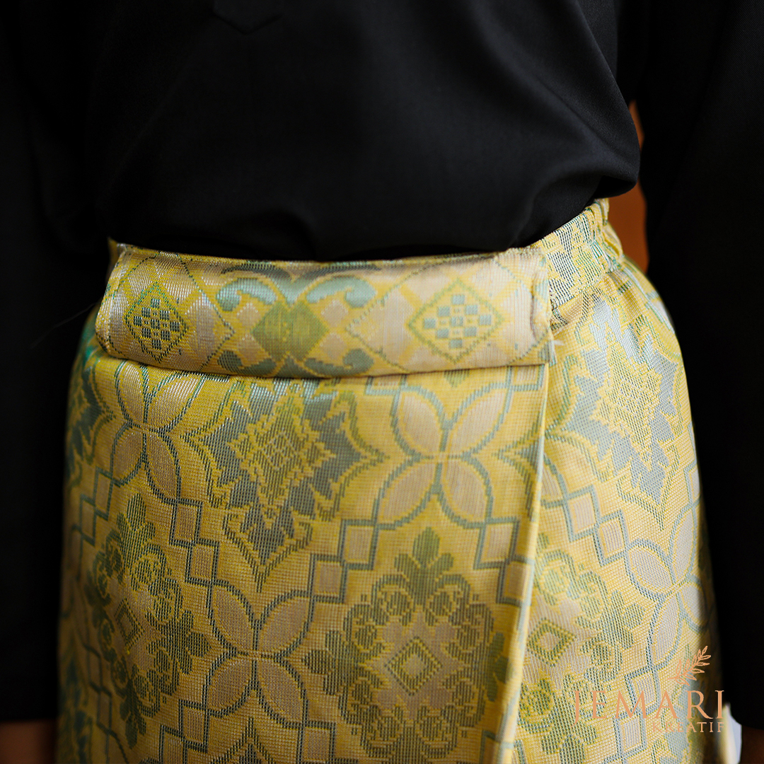 Instant Samping Songket Kids Yellow Jemari Kreatif