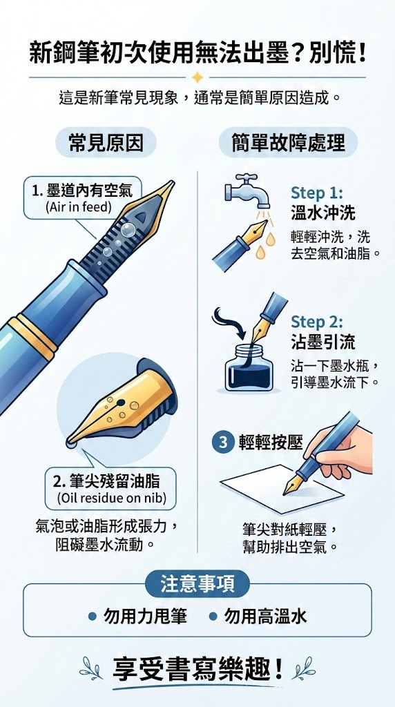 新筆不出墨故障排除