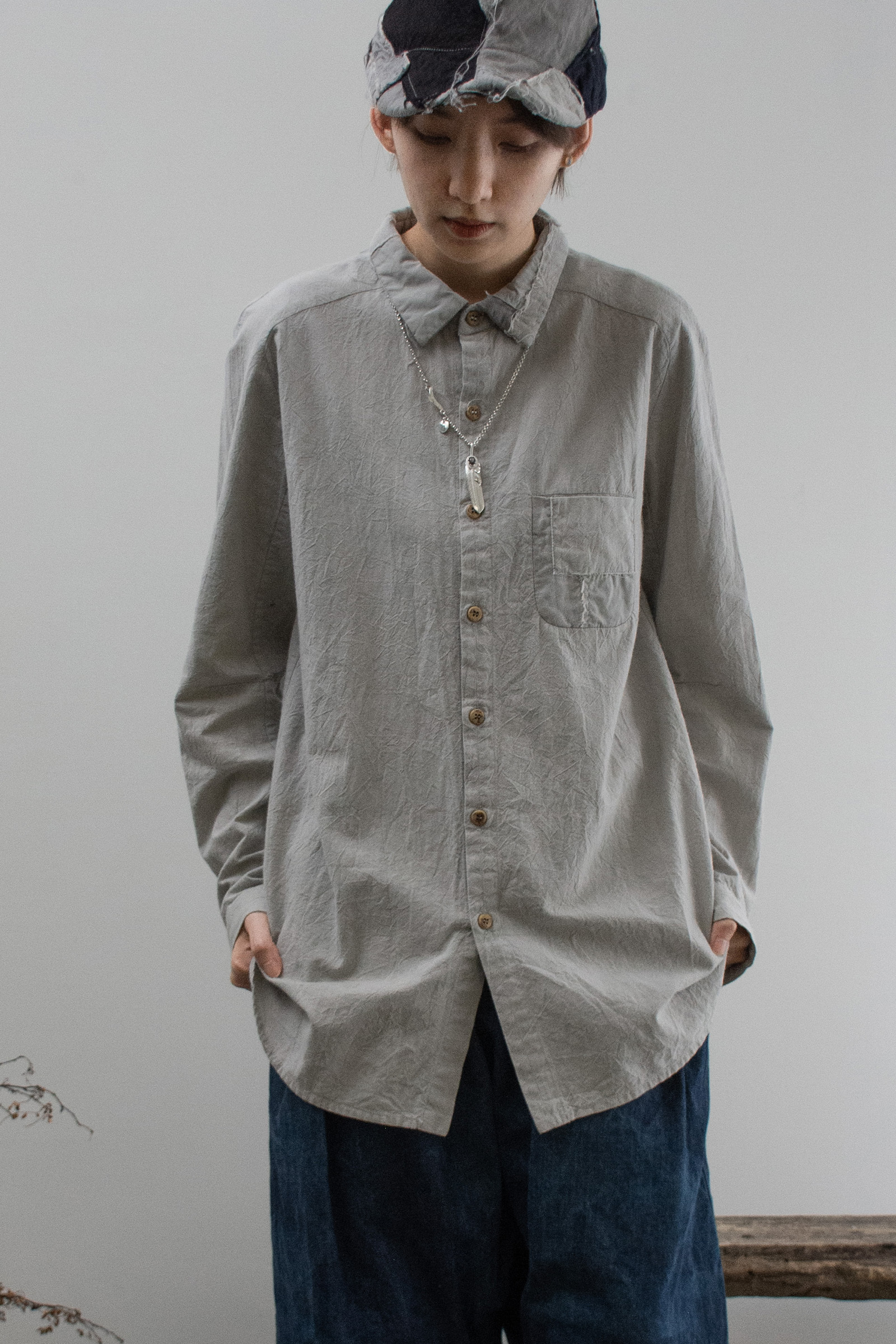 PROJECTbyH. "RADIENT" Patchwork Standard Minimalist Shirt