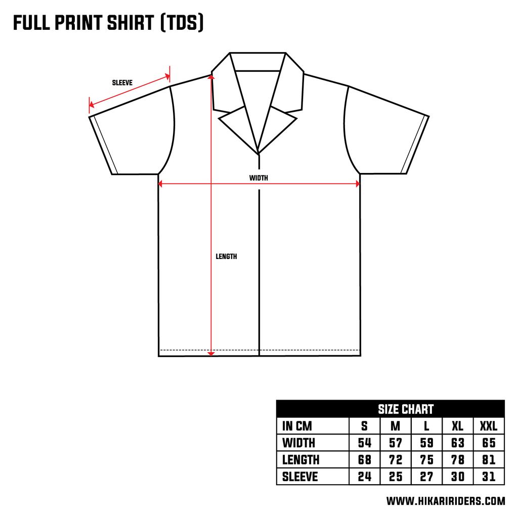 TDS Full Print Shirt – 光 - Hikari Riders