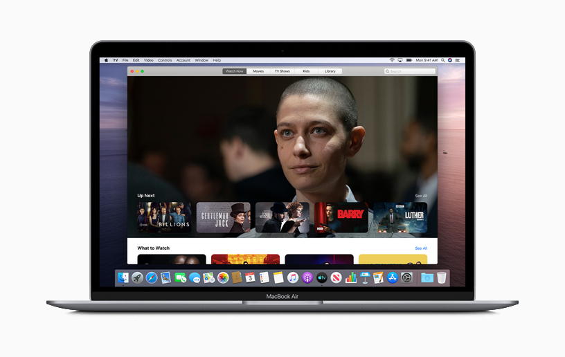 Apple TV app on MacBook Air.