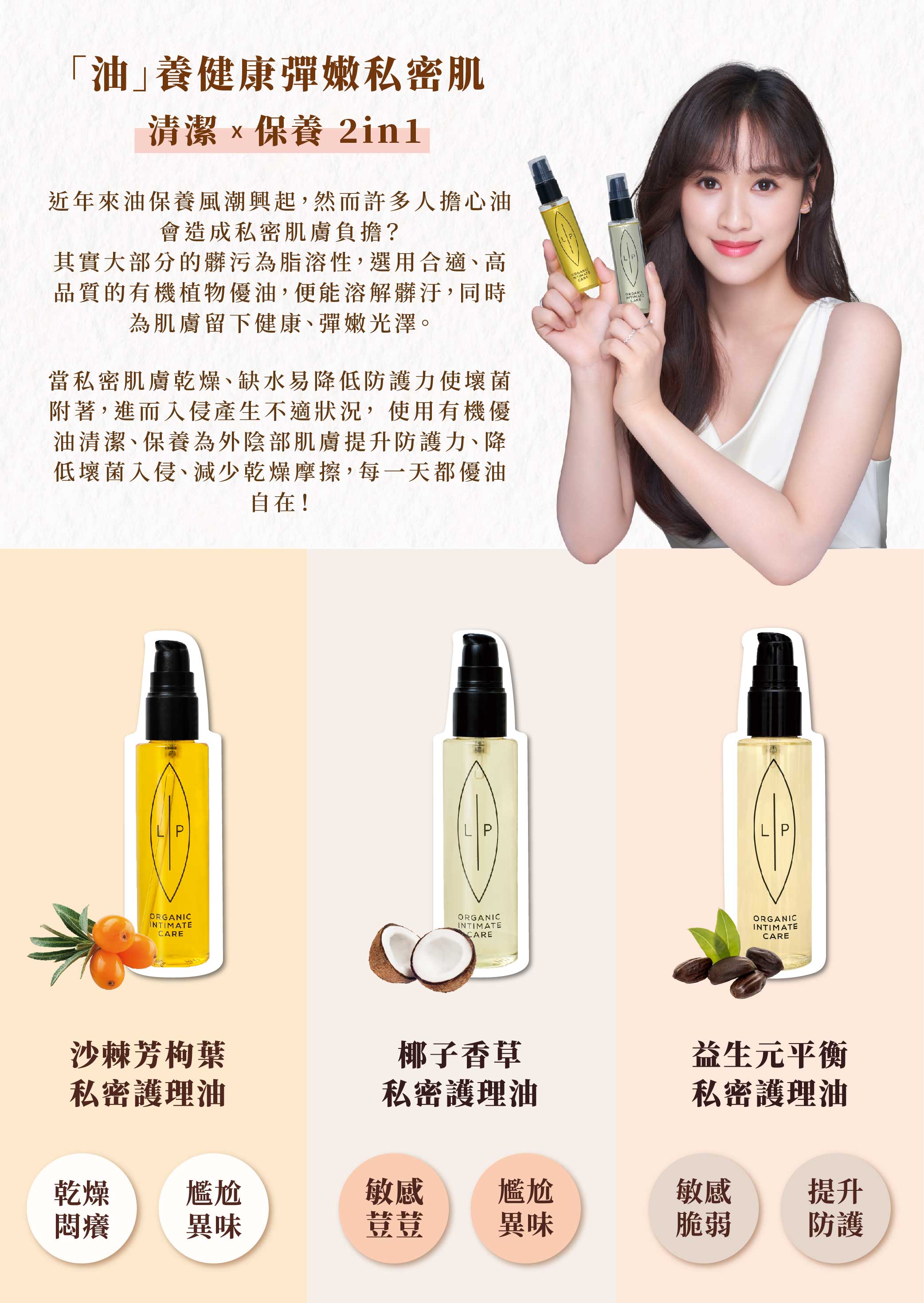 Sandy吳姍儒私密保養品首推Lip Intimate Care