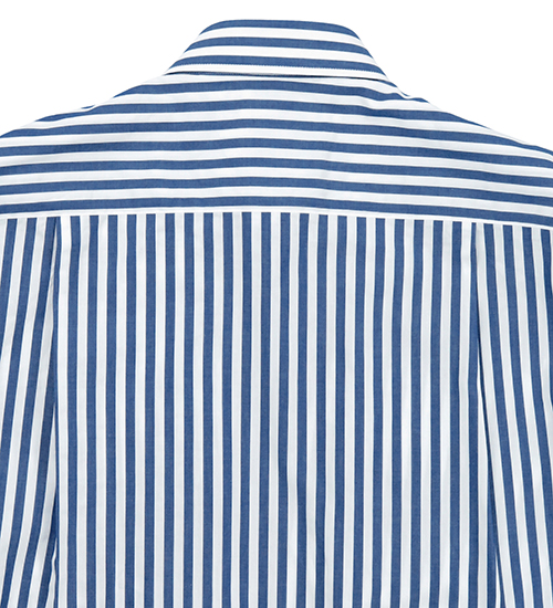 GIBBON 經典粗條紋休閒長袖襯衫‧藍條紋-8