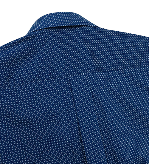 GIBBON 滿版星芒紋休閒長袖襯衫‧藍色-9