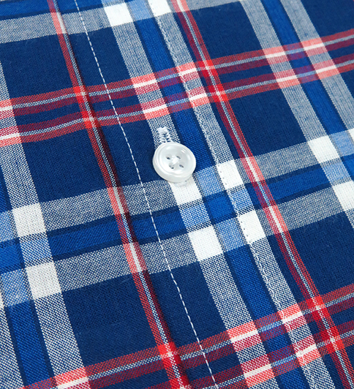 GIBBON 英倫風格紋休閒長袖襯衫‧藍紅格-7