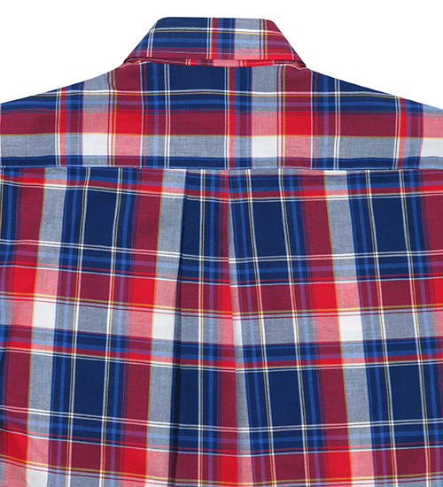 GIBBON 英倫風格紋休閒長袖襯衫‧紅藍格-8