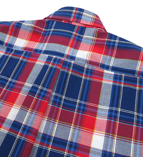 GIBBON 英倫風格紋休閒長袖襯衫‧紅藍格-9