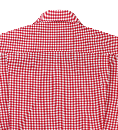 GIBBON 紅白格紋純棉休閒長袖襯衫-9