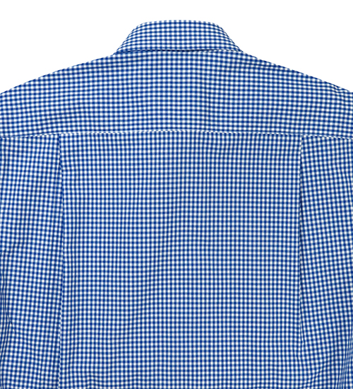 GIBBON 藍白格紋純棉休閒長袖襯衫-8