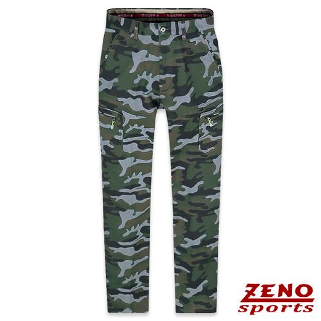 ZENO傑諾-保暖刷毛彈性迷彩休閒褲-灰綠 30-42.png