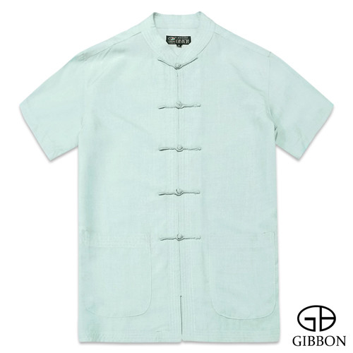GIBBON吉朋-水墨意象精品短袖唐裝-水綠 M-XL.png