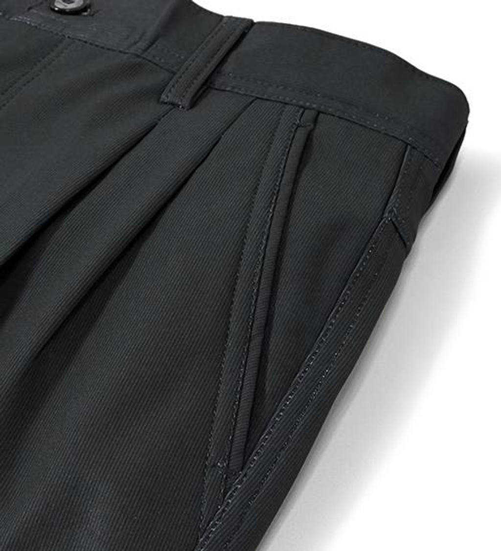 ZENO傑諾-保暖刷毛彈性直紋打摺長褲-暗灰 30-425.png