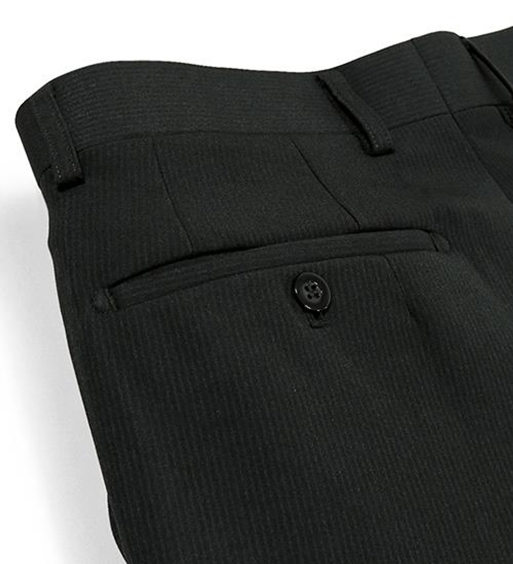 ZENO傑諾-厚暖刷毛條紋平面西裝褲-黑色 30-42.png