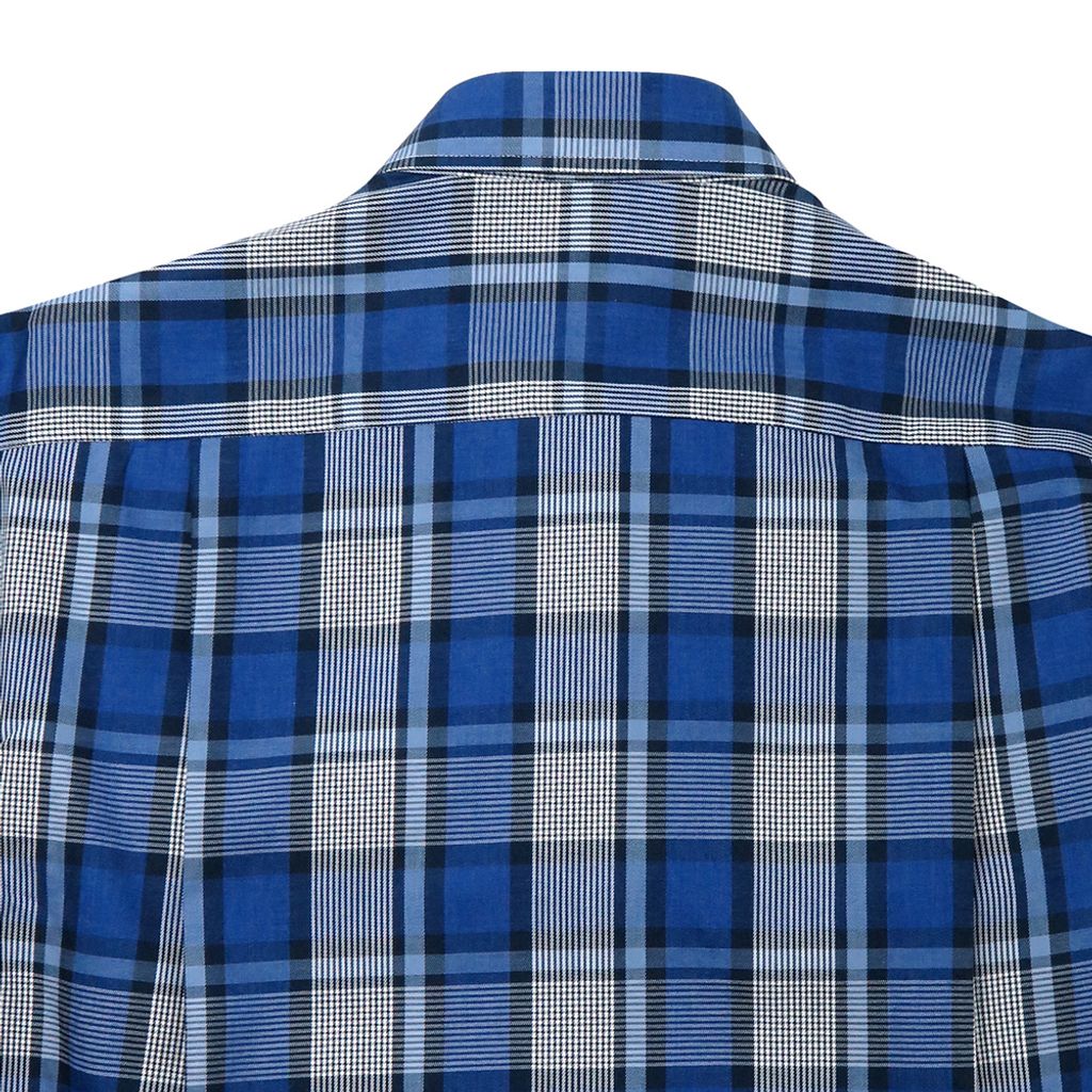 GIBBON 英倫風格紋休閒長袖襯衫藍色格-7