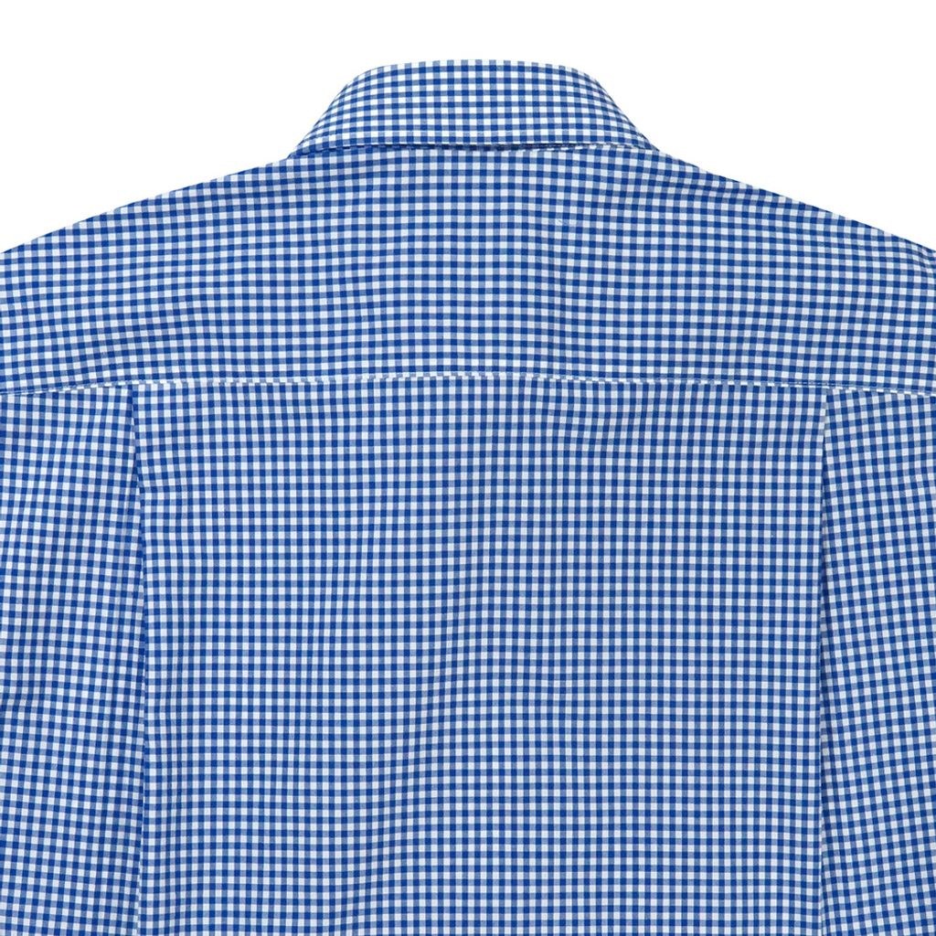 GIBBON 藍白格紋純棉休閒長袖襯衫-7