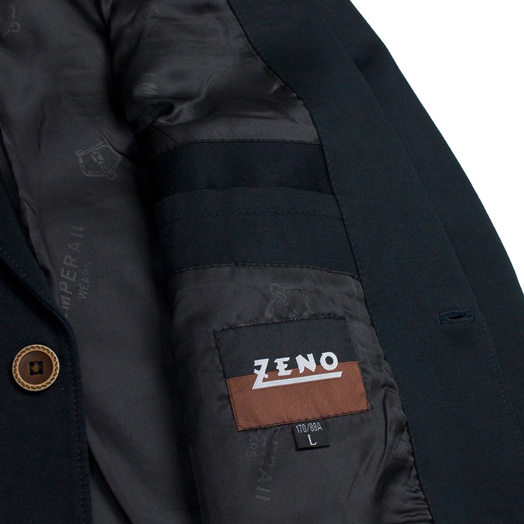 ZENO傑諾-精簡合身休閒西裝外套-黑藍-5