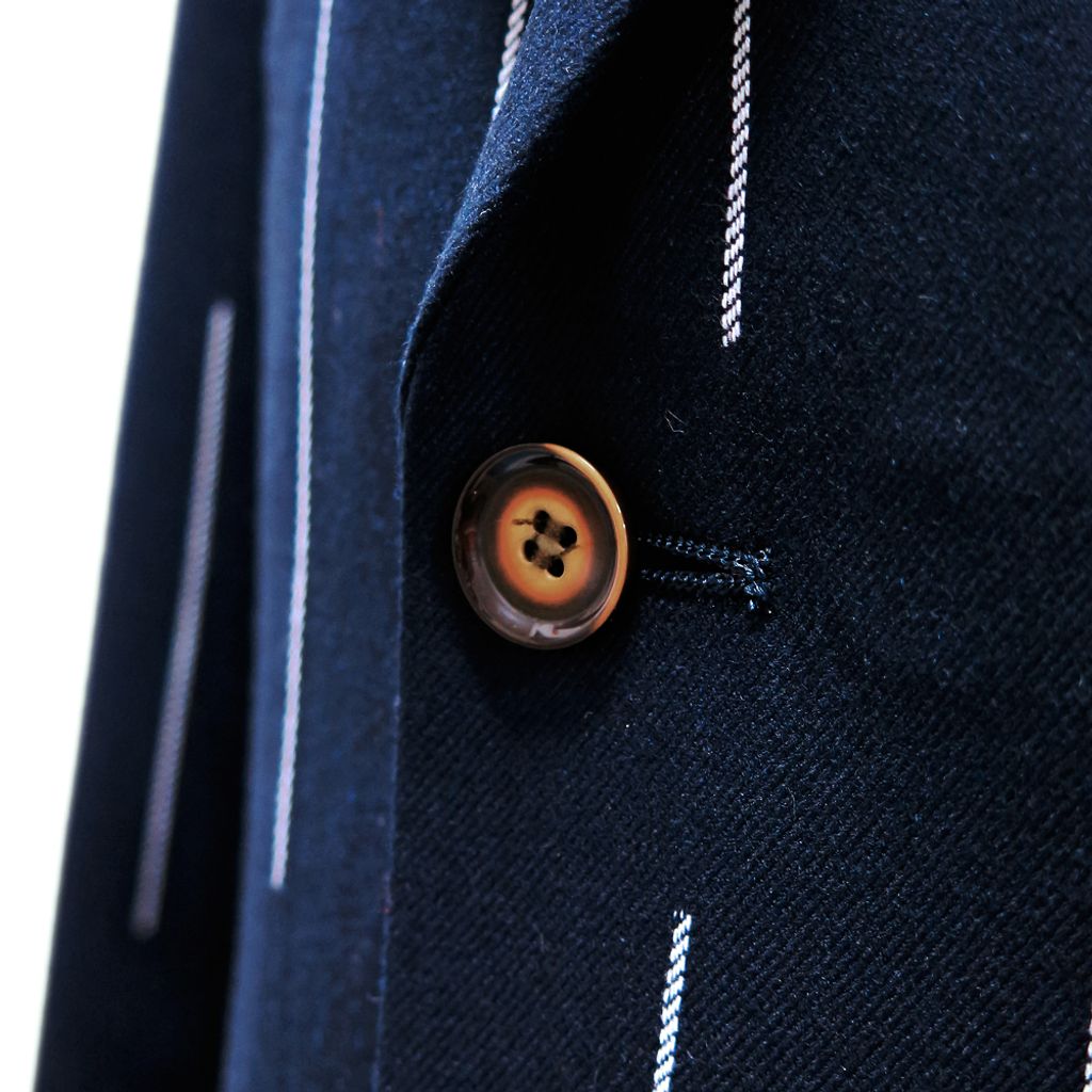 GIBBON吉朋-韓版型男修身西裝外套-條紋藍-2