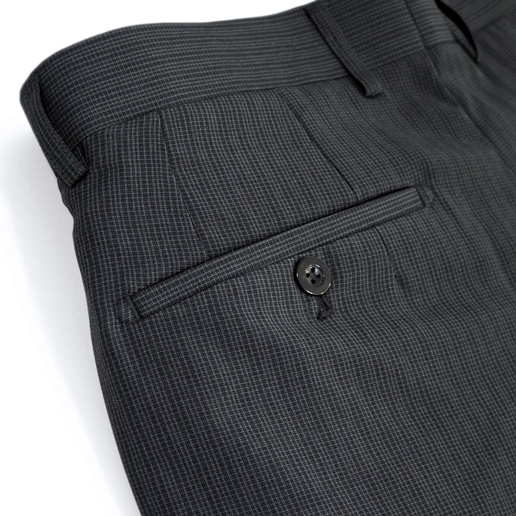 ZENO傑諾-經典條紋平面西裝褲-黑色-5