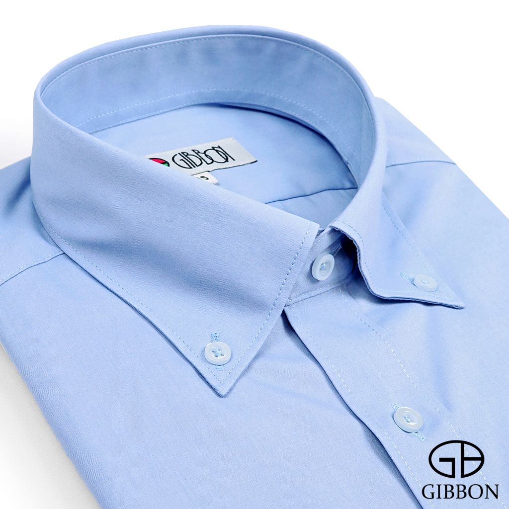 GIBBON吉朋-商務簡約長袖襯衫-質感藍