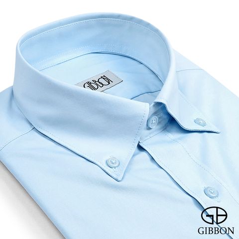 GIBBON吉朋-商務簡約長袖襯衫-水藍