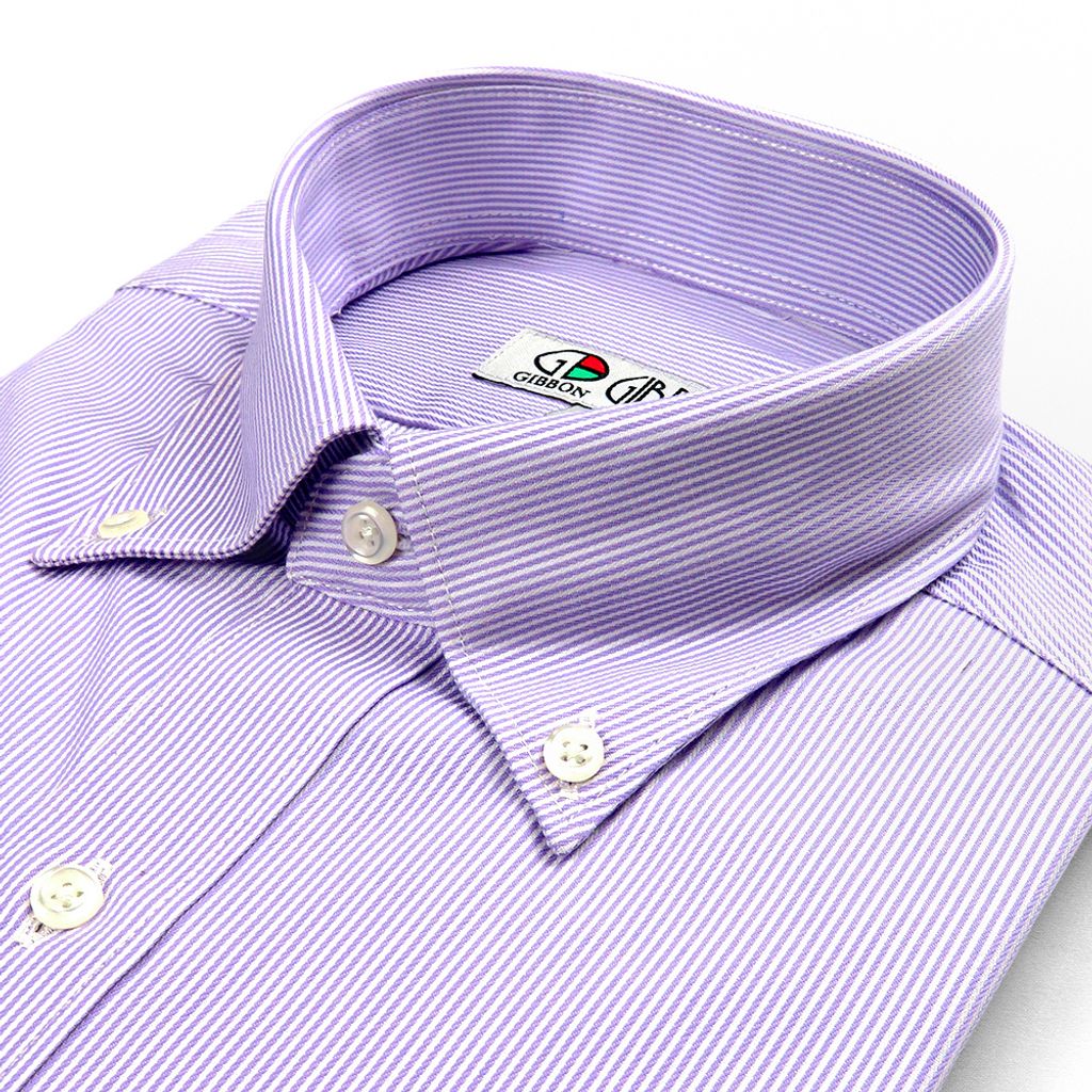GIBBON吉朋-嚴選商務條紋長袖襯衫-紫色-3
