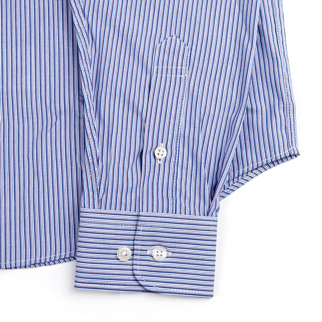 GIBBON吉朋-層次條紋修身長袖襯衫-深紫-5